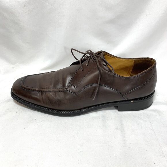 Cole Haan Dress Shoes Brown Eaton Apron Toe Derby Oxford Leather Men’s 11.5 - Picture 2 of 14